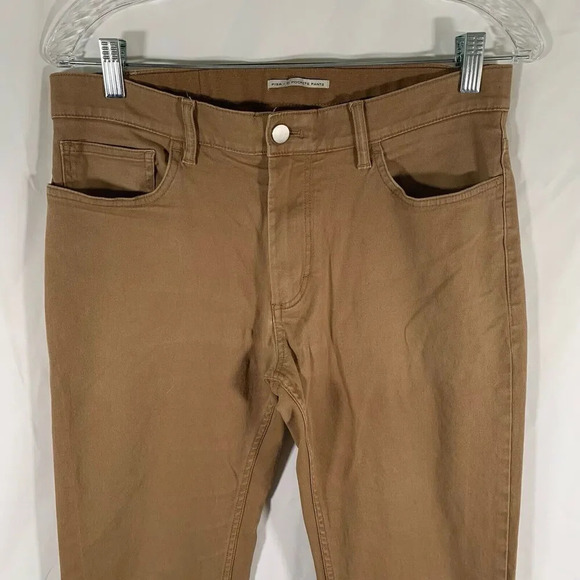 MNG Man Pants Men's 30 Brown Denim Pisa 5 Pocket Cotton Blend Button Zip - Picture 2 of 11